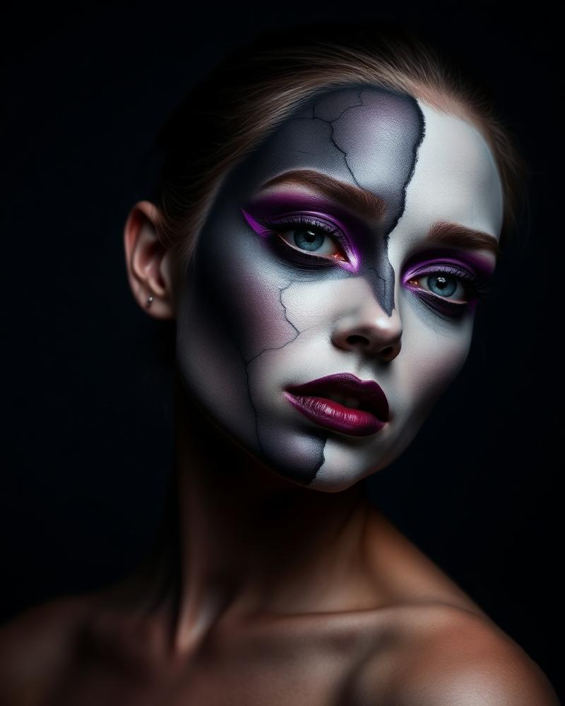 Character makeup transformation (demonstration imagery)